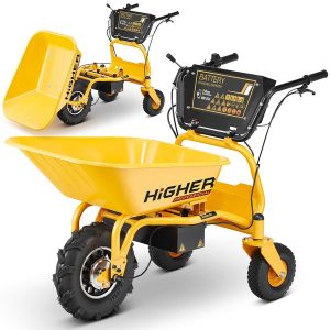 Brouette électrique à batterie HIGHER 500W – Puissance et Efficacité Réinventées